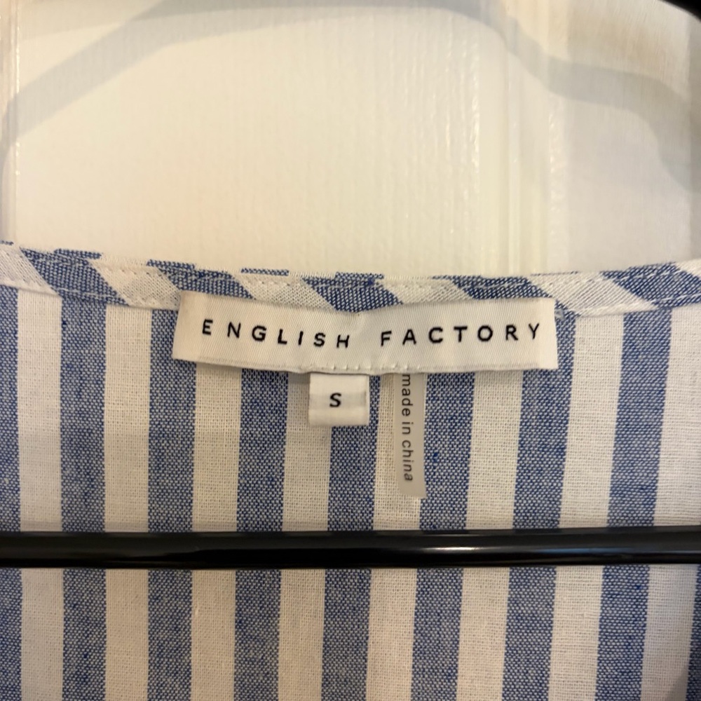 English Factory Striped High Low Statement Top Small - Picture 6 of 8